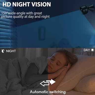 DTBIO Mini Camera,Wireless Indoor Camera for Home Security,1080P HD Small Cameras WiFi Nanny Cam with 90 Days Standby Battery Life,Auto Night Vision,AI Human Detection,Cloud & SD Storage, App Control - Image 4
