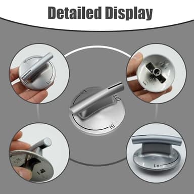 Fioqe 5Pcs 7733P410-60 Gas cooktop Control knob,Durable, Perfect fit for Jenn-Air, Maytag, KitchenAid Gas cooktops, can Replace for 74007733, AP5668987, PS2375871, AP6011505 - Image 7