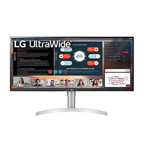 LG 34WN650-W UltraWide Monitor 34-Inch 21:9 FHD (2560 x 1080) IPS Display VESA DisplayHDR 400 AMD FreeSync 3-Side Virtually Borderless Design - Silver - Image 1