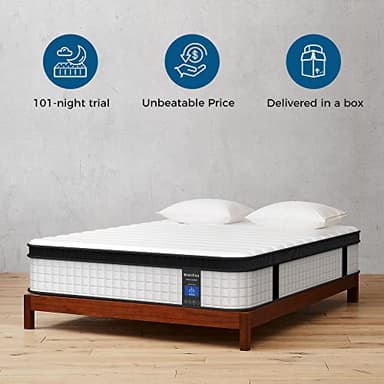 Inofia Twin XL Mattress, 12 Inch Hybrid Innerspring Single Mattress Cool Bed, Breathable Soft Knitted Fabric Cover, Twin XL Size - Image 6