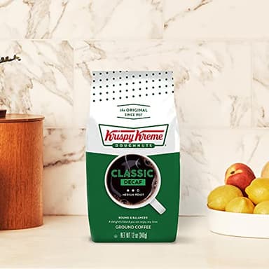 Krispy Kreme Doughnuts Classic Decaf Ground Coffee, Bagged 12oz - Image 7