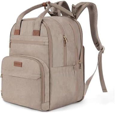 mommore Diaper Bag Expandable Large Baby Bag for 2 Kids/Twins with Wet&Dry Pocket, Travel Diaper Backpack for Mom Dad, Changing Pad, Luggage Strap - Image 2