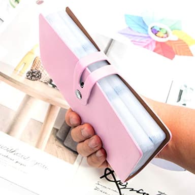 Padike RFID Credit Card Holder Business Card Organizer Business Card Holder, with 96 Card Slots Credit Card Protector for Managing Your Different Cards to Prevent Loss or Damage (Pink) - Image 2