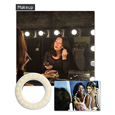XINBAOHONG Selfie Ring Light Rechargeable Portable Clip-on Selfie Fill Light with 40 LED for Smart Phone Photography, Camera Video, Girl - Image 5