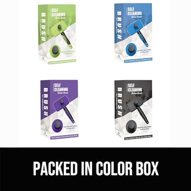 OEFEO Self Cleaning Slicker Brush for Dogs& Cats, Skin Friendly Grooming Brush for Shedding Long&Short Haired Dogs& Cats, Deshedding Pet Supplies Accessories, Green - Image 7