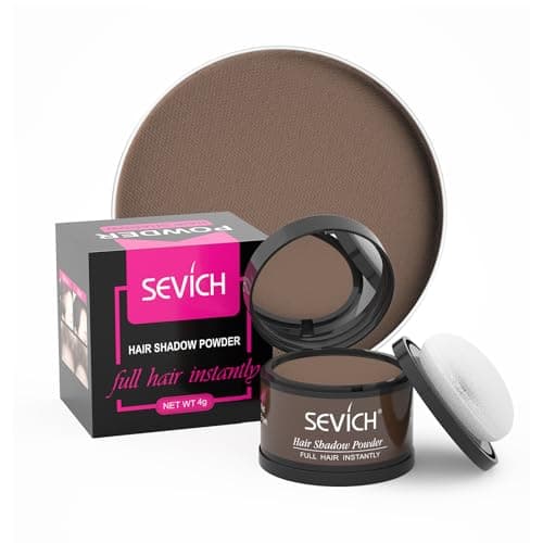 Sevich Hairline Powder，Instantly Conceals Hair Loss, Root Touch up Powder, Hair Shadow Toppers for Women & Men, Touch Up for Thinning Gray Hair, Windproof & Sweatproof, Medium Brown - Image 1