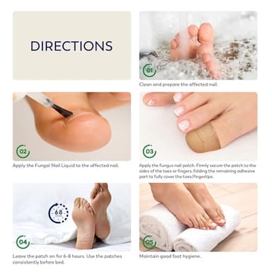 Toenail Fungus Treatment Extra Strength - (Medium) 32 Nighttime Hydrogel Patches for Overnight Toenail Repair - Visible Results in 8 Hours - Fungal Nail Patches for Toenail Fungus Relief - Image 6