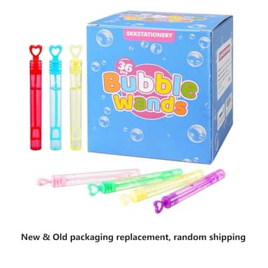SKK Stationery 36 Pc Mini Bubble Wands, 6 Colors, Party Favors, Outdoor & Christmas Bubble Blower for Kids, Easter & Birthday - Image 9