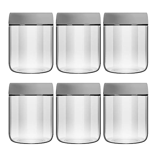 EONJOE 6-Pack 16oz Glass Jars with Lids for Food Storage Meal Prep Airtight - Image 1