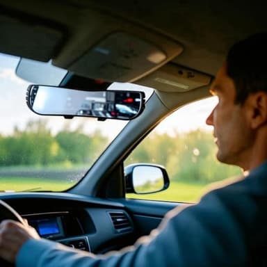 Rear View Mirror Car Mirror Accessorie Blind Spot For Seat Facing Rearview Mirrors Accessories Men Women Panoramic Truck Decor Interior Cute Automotive for Truck Car SUV Vehicles (Clear+White) - Image 2