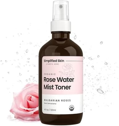 Rose Water Spray for Face & Hair – Pure USDA Organic Rosewater Toner – Refreshing Mist for Skin Care, Makeup & Locs – Natural Rose Scent, 4 Oz - Image 3