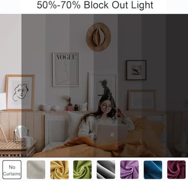 SINGINGLORY Green Velvet Curtains 52 x 96 Inch, Blackout Thermal Insulated Grommet Window Curtain 2 Panels Set for Bedroom and Living Room (W52 xL96, Dark Green Emerald - Image 8