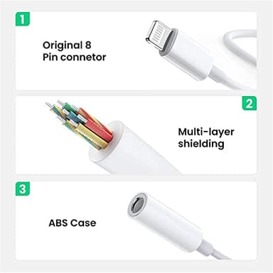 Seulliya [Apple MFi Certified 2 Pack Lightning to 3.5 mm Headphone Jack Adapter, iPhone Aux Adapter Converter Dongle Audio Cable Compatible with iPhone 14 13 12 11 X XS 8 7 - Image 3