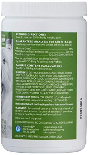 Amazon Brand - Wag Probiotic Supplement Chews for Dogs, Supports Digestive Health and Gut Flora, Natural Duck Flavor, 160 Count, Pack of 1 - Image 7
