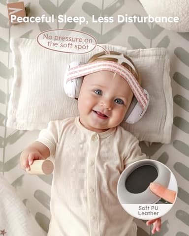Yoofoss Baby Ear Muffs Noise Protection for Infant and Babies Up to 36 Months - Noise Cancelling Headphones for Ear Protection, Sleep, Travel Baby Essentials - Image 3