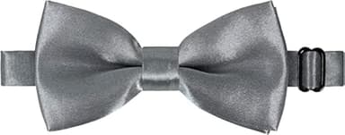 Alizeal 1 inch Suspender and Bow Tie Set with Fedora Hat for Kids(Gray) - Image 2