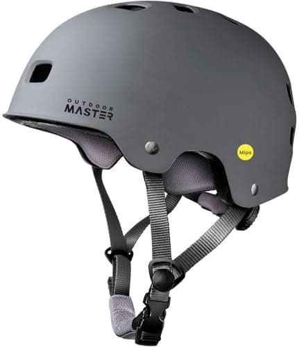 OutdoorMaster MIPS Skateboard Cycling Helmet for Adults - Lightweight, Ventilated Multi-Sport Helmet with Two Removable Liners for Scooter, Roller Skating, Inline Skating - Image 1