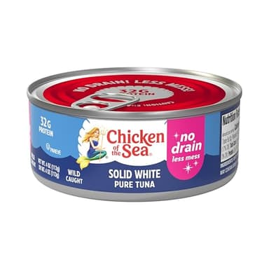 Chicken of the Sea Solid White Pure Tuna, Wild Caught, No Drain, 4 oz. Can (Pack of 24) - Image 3