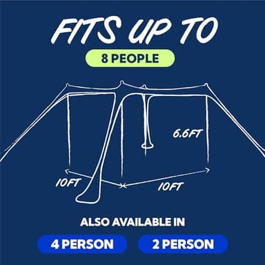 SUN NINJA Beach Tent Sun Shelter UPF50+ - Easy Pop Up Beach Canopy - Outdoor Shade for Camping Trips, Fishing, Backyard Fun Picnics - Sand Shovel, Ground Pegs & Stability Poles - Image 7