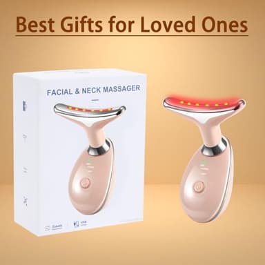 VGY 7-in-1 Face Massager Tool for Skin Care, Red Light Therapy for Face, Double Chin Gift (Pink) - Image 6