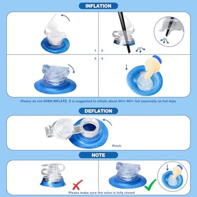 KIDDITOY 118" Pool Volleyball Set – Inflatable Volleyball Court with 2 Weight Bags, Upgraded PVC Ball & Pump – Fun Pool Games for Adults & Family | Summer Party Gift - Image 8