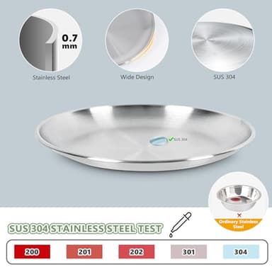 Petdream 2-Pack Stainless Steel Cat Food Bowls – Shallow Whisker-Friendly Non-Slip Silicone Base,Easy to Clean Indoor Feeding Dishes(6.7") - Image 3