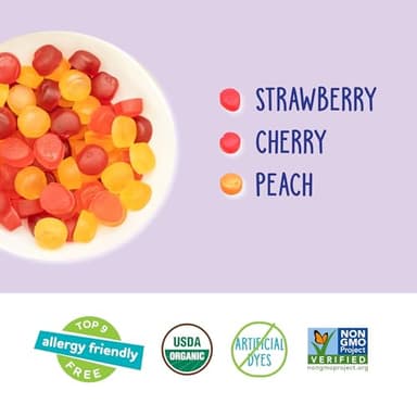 YumEarth Organic Assorted Flavor Fruit Snacks - Allergy Friendly (Top 9 Free), No Artificial Dyes or Flavors, Non GMO, Gluten Free, Vegan Candy Snacks - 0.7 Ounce (Pack of 5) (3.5 Ounce Box (Pack of 5), Fruit) - Image 5