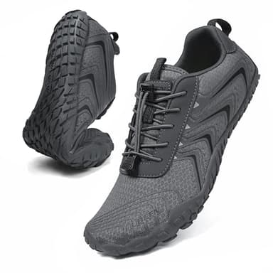 UBFEN Water Shoes Aqua Swim Shoes Mens Womens Beach Sports Quick Dry Barefoot for Boating Fishing Diving Surfing Z2 Dark Grey Color Size US 13 Women 11 Men - Image 2