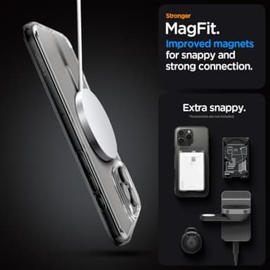 Spigen for iPhone 16 Pro Max Case, Ultra Hybrid MagFit [Anti-Yellowing] [Compatible with Magsafe] - Carbon Fiber - Image 8