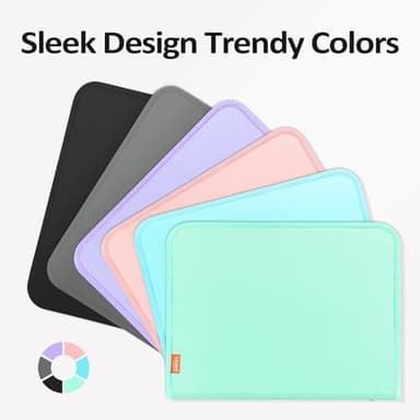 Sooez 13 Pocket Accordion File Organizer, Zipper Expanding File Folder Organizer, Reinforced Plastic Accordion Folder, A4 Letter Size, Portable Folders for Documents, Black - Image 3