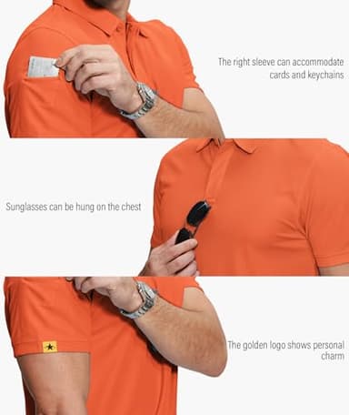 ZITY 5 Pack Mens Polo Shirt Short Sleeve Sports Golf Tennis T-Shirt Moisture-Wicking Summer Shirts Darkgray Grass Lightkhaki Orange Wine L - Image 2