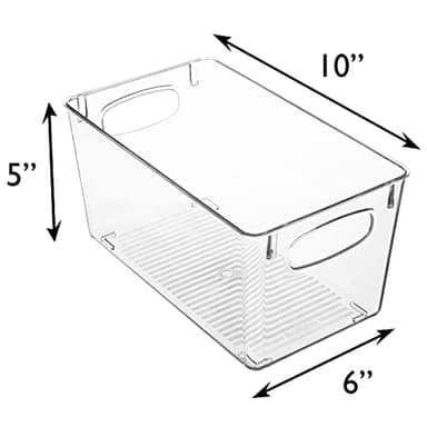 ClearSpace Clear Plastic Storage Bins – Perfect Kitchen Organization and Storage or Pantry Storage – Fridge Organizer, Pantry Organization and Clear Storage Bins, Cabinet Organizers - Image 6