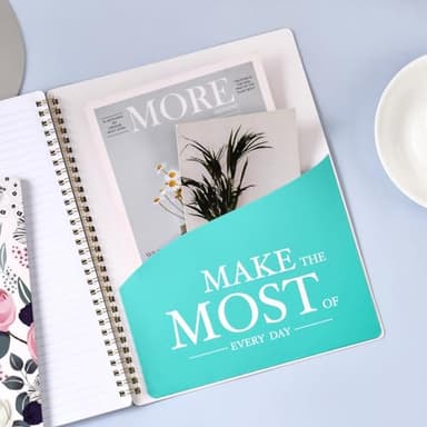 Spiral Notebook - Notebooks Spiral Bound, 8.5" * 11", Journal Notebook with Thick Paper & Back Pocket, 110 Pages, with Twin-Wire Binding, Journals for Women, College Ruled Notebooks - Floral - Image 7