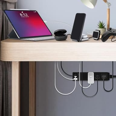 LIDER Outlet Extender with 3 Receptacles, 21W USB Type-A, and 2 USB Type-C, Ultra-Thin Wall Plate Plug with Cord Extender, 3-Outlet Power Strip, Flat-Face, Slim Design, ETL-Listed, 3ft Cord, Black - Image 8