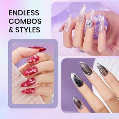 Beetles Silver Cat Eye Gel Nail Polish - Star Cascade Glitter Cat Eye Gel Polish, Wedding Beauty Color with Magnet Soak Off UV Velvet Nail Polish Salon DIY Manicure Gift for Women 15ML - Image 4