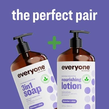 Everyone 2-in-1 Lotion for Hands/Body, 32 ounce (Pack of 2) Lavender and Aloe made with Essential Oils for Men and Women - Image 6