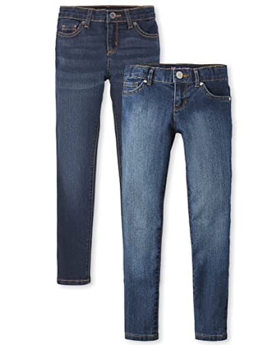 The Children's Place Girls Super Skinny Jeans,Dk Twilight Wash/Victory Blue Wash 2 Pack,5 - Image 1