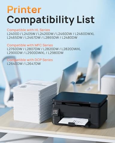 E-Z Ink Compatible Toner Cartridge Replacement for Brother TN830XL TN 830 TN830 Toner Cartridges for HL-L2460DW DCP-L2640DW HL-L2480DW HL-L2400D HL-L2405W MFC-L2820DW Printer (4 Black) - Image 2