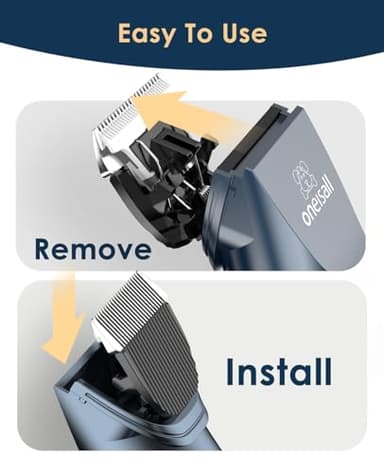 oneisall Quiet Cat Clippers for Matted & Long Hair, 2-Speed Cordless Pet Shaver Grooming Kit for Cats, Small Dogs & Animals (Blue) - Image 7