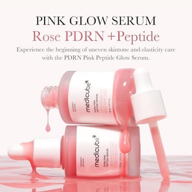 medicube PDRN Pink Peptide Serum, Pink glow serum, Peptide, Niacinamide, Hydrating & Moisturizing & Firming, Uneven Skin Tone, Korean Skincare | 1.01 fl.oz. (1.01 fl.oz., Rose PDRN (Vegan)) - Image 3