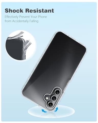 FNTCASE for Samsung Galaxy A15-5G Case: Phone Case with Built-in Screen Protector Protective Silicone Cell Phone Cover Rugged Shockproof Full Protection Slim Dual Layer Case for Men & Women Clear - Image 7