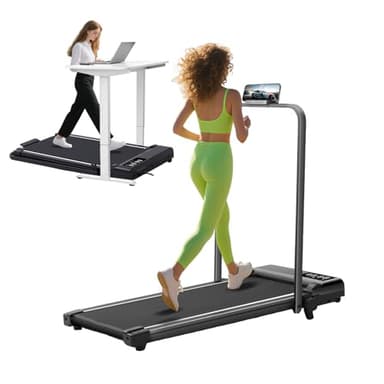 Walking Pad with Incline and Handle Bar, 3.0HP Portable Electric Walking Pads Treadmill with Handles for Home Small Spaces, 0.6-6.2 MPH Compact Small Under The Desk Treadmills Home, 320LBS Capacity - Image 1