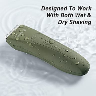 MANSPOT Manscape Hair Finishing Trimmers, Pubic Hair Trimmer for Men and Women, Electric Ball Trimmer Pubic Shaver,Hypoallergenic Ceramic Blade Heads,Waterproof Wet/Dry Groin Shaver,20 Times Usage - Image 6