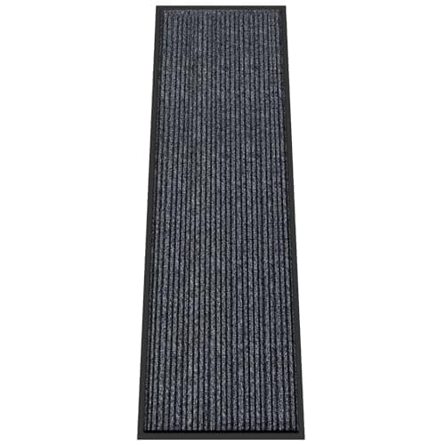Kuyal Front Door Mat, 3'x10' Indoor Outdoor Entrance, Commercial Floor Inside Outside Entrance, Heavy Duty Durable Welcome Mat, Rubber Backing Non Slip Outdoor Mats for Entryway,Dark Gray - Image 1