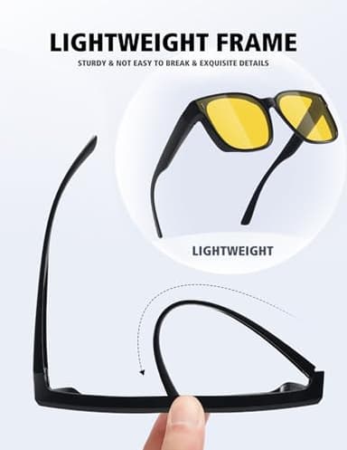 MEETSUN Oversized Fit Over Glasses Sunglasses for Women Trendy Large Square Polarized Sun Glasses for Driving Night Vision - Image 5