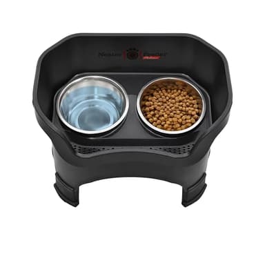 Neater Feeder Deluxe Mess Proof Dog Bowls Elevated for Large Dogs – Made in USA – No Spill Raised Dog Food Bowl Stand w/Leg Extensions – Stainless Steel Dog Food and Water Bowl Set – Black - Image 9