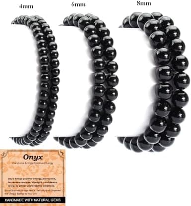 MASSIVE BEADS Handmade Yoga Stretch Elastic Bracelet Natural Stone Crystal Healing Power Energy Gifts for Unisex Adult 4mm 6mm 8mm 10mm - Image 4