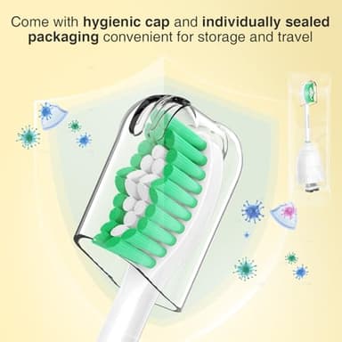 Aoremon Replacement Toothbrush Heads for Philips Sonicare E-Series Essence HX7022/66 and other Screw-on Electric Toothbrush Model, 6 Pack - Image 7