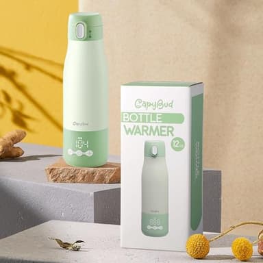 CapyBud Portable Bottle Warmer for Travel, 3Min Fast Heating Bottle Warmer for Breastmilk & Water, 12 Oz Milk Warmer with Precise Temp Control and 9000mAh Long-Lasting Battery for Travel, Car, Outdoor - Image 9