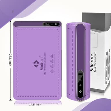 Electric Food Warming Mat Heating：Flameless Silicone Countertop Warmer Tray with 6 Temps 24x16 Inch - Portable Foldable Heat Pad Keep Food Warm for Dinner Serving and Buffet Party - (Lilac) - Image 2